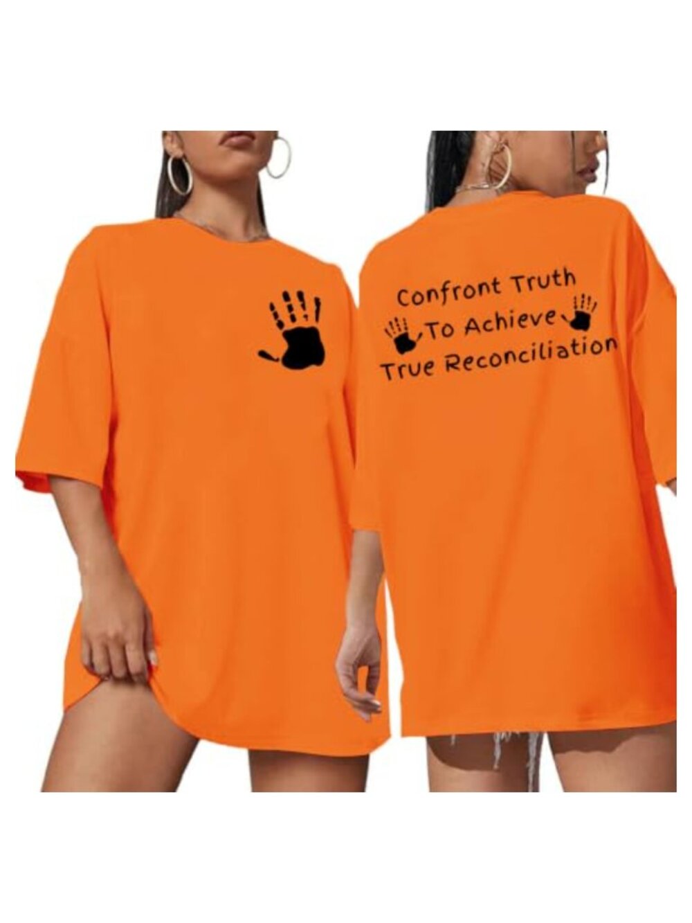 Oversized Short Sleeve T-Shirt Loose Casual Relaxed Fit Crew Neck Letter Print